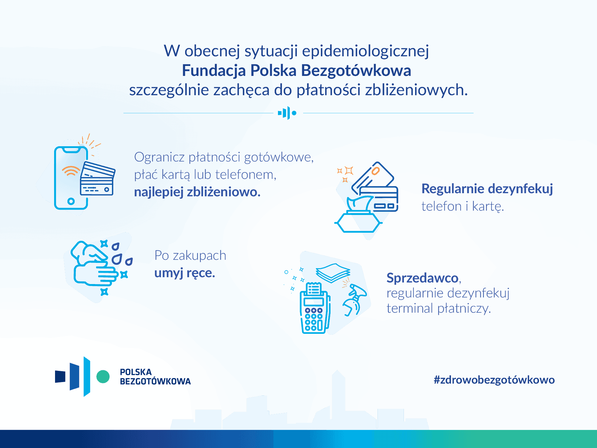 Zachęcamy do płatności bezgotówkowych