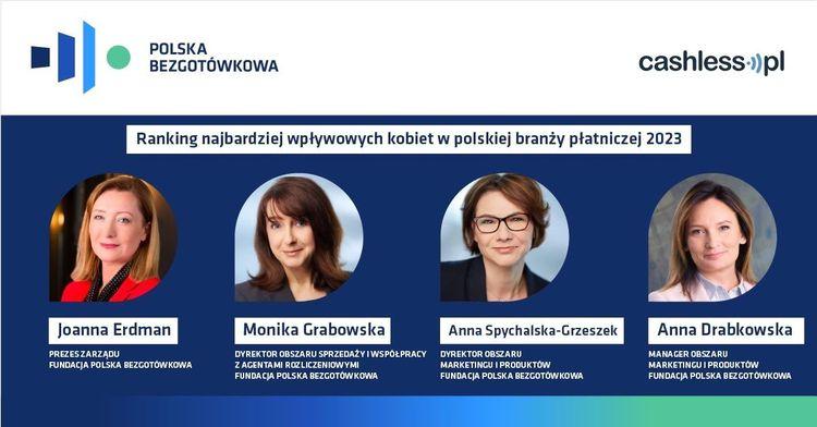 Reprezentantki Fundacji Polska Bezgotówkowa wśród najbardziej wpływowych kobiet polskiej branży płatniczej!
