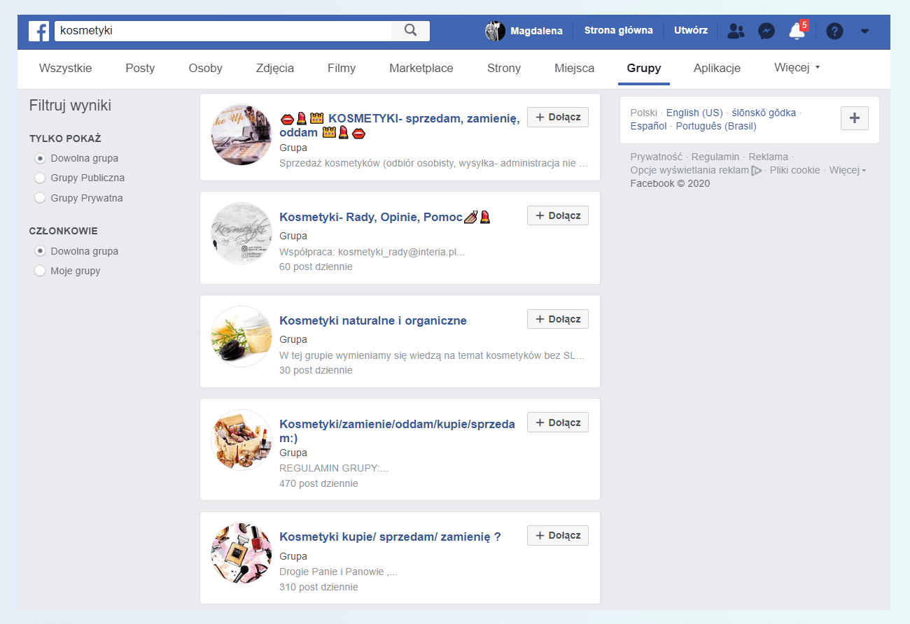 Marketplace na Facebooku – edycja oferty sprzedaży