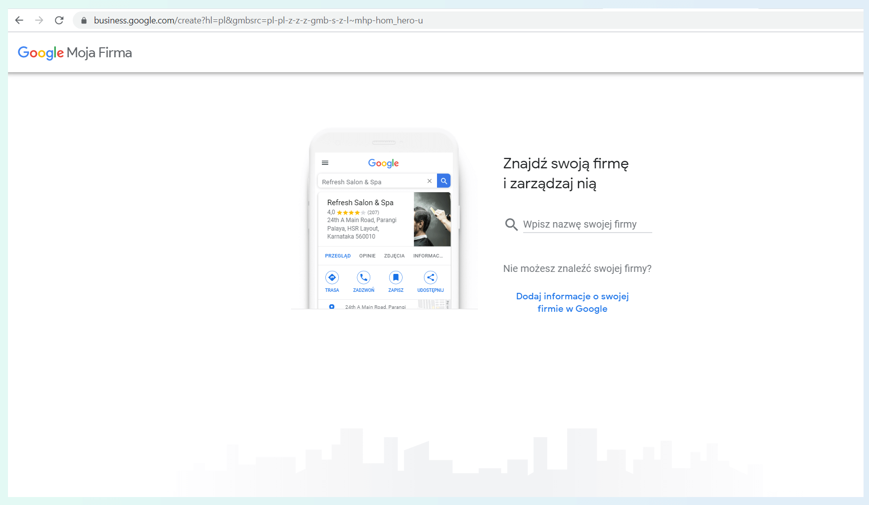 Tworzenie wizytówki Google